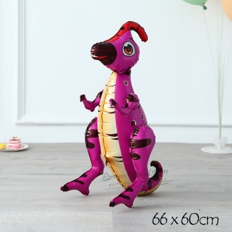 Szín: rózsaszín dinoszaurusz - Nagy 4D-s sétáló dinoszaurusz léggömbök jura dinoszaurusz parti kellékek gyerekeknek