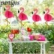 Szín: rózsaszín Flamingoflower - 1db Flamingo méhsejt golyós papír pomponok viráglámpás labda trópusi Hawaiia Luau