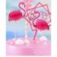 Szín: rózsaszín Flamingoflower - 1db Flamingo méhsejt golyós papír pomponok viráglámpás labda trópusi Hawaiia Luau