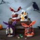 Szín: Halloween Plaid - 50db Halloween cukorka csomagolás táska dekoráció sütőtök gyerekeknek trükk vagy csemege