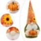 Szín: világító sütőtök - Őszi díszek Plüss Manó Törpök Babák Halloween Gnome babák Sütőtök Napraforgó