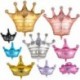 Szín: ezüst - Vegyes méretű aranykoronás lufi fólia hélium lufi Baby Prince Princess Crown Globos Gyerekek születésnapi