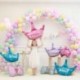 Szín: ezüst - Vegyes méretű aranykoronás lufi fólia hélium lufi Baby Prince Princess Crown Globos Gyerekek születésnapi