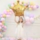 Szín: ezüst - Vegyes méretű aranykoronás lufi fólia hélium lufi Baby Prince Princess Crown Globos Gyerekek születésnapi