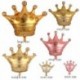 Szín: ezüst - Vegyes méretű aranykoronás lufi fólia hélium lufi Baby Prince Princess Crown Globos Gyerekek születésnapi