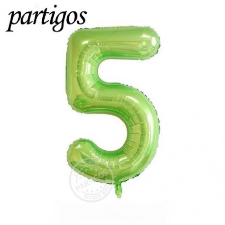 Szín: 5 - 1db 40 hüvelykes számú léggömbök Avokádó zöld színű fólia lufi Hélium Globos Baby Shower Születésnapi