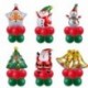 Szín: Mikulás 2 - 5db/szett Mikulás lufi állvány Karácsonyi hóember lufi beltéri Navidad Xmas Party dekorok piros zöld