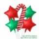 Szín: Mikulás 2 - 5db/szett Mikulás lufi állvány Karácsonyi hóember lufi beltéri Navidad Xmas Party dekorok piros zöld