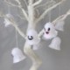 Szín: mosoly szellem - Aranyos színes Halloween Ghost Lights Függő LED lámpa Halloween otthoni szoba kerti dekorációi