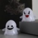 Szín: mosoly szellem - Aranyos színes Halloween Ghost Lights Függő LED lámpa Halloween otthoni szoba kerti dekorációi