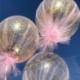 Szín: 24 hüvelykes bobo ballon - DIY esküvői születésnapi parti dekoráció konfetti hélium átlátszó PVC buborékok