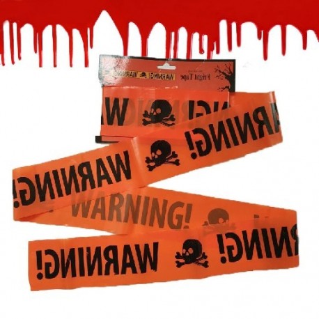 Szín: figyelmeztetés - Halloween figyelmeztető szalag Halloween dekorációs kellékek veszélyre figyelmeztető szalag