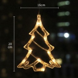 Szín: karácsonyfa - 1 db karácsonyi LED szívólámpa karácsonyi dekoráció otthonra hópehely csengő fények kirakatba