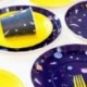 Szín: 6db sapka 2 - Csillagközi világűr tematikus partidíszek Rocket Planet Galaxy Tányérok Abrosz kellékek