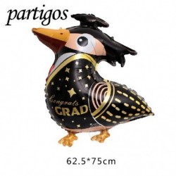 Szín: Lucky Bird - 1db 18 hüvelykes Ballagási léggömb Kerek állati fólia léggömb Hélium globals Graduate Party deco
