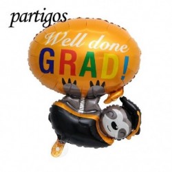 Szín: Dr Sloth - 1db 18 hüvelykes Ballagási léggömb Kerek állati fólia léggömb Hélium globals Graduate Party deco