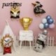 Szín: Dr Unicorn - 1db 18 hüvelykes Ballagási léggömb Kerek állati fólia léggömb Hélium globals Graduate Party deco