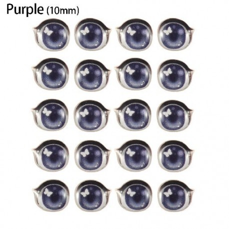 Szín: 10mm - Anime figura baba oktatási játékok pillangó alakú aranyos matrica rajzfilm Szem matricák agyag matricák arc