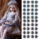 Szín: 10mm - Anime figura baba oktatási játékok pillangó alakú aranyos matrica rajzfilm Szem matricák agyag matricák arc
