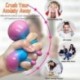 Szín: BALL-7 (LED fény) - Stresszoldó összenyomó labdák gyerekeknek és felnőtteknek Prémium stresszoldó,