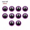 Szín: rózsa vörös - 10db 16/18/20/22/24mm műanyag csillogó babaszemek kerek biztonsági szemek csillogó babák
