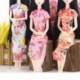 Szín: 1 - Kézzel készített 30 cm-es baba kiegészítők Egyedi ruha ruhák hagyományos kínai ruhákhoz Cheongsam stílusú