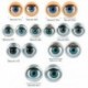 Szín: 16 - Doll Activity Eyes Doll Eye kiegészítők szempillákkal Doll Rolling Eyeballs Simulation Active Eyeball DIY Doll