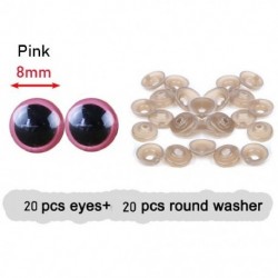 Szín: rózsaszín - 20db 9 szín báb kristály műanyag biztonsági szemek kézműves medve állat kitömött játékok
