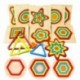 Szín: 1 - Színes gyermekajándékok Montessori Tangram 3D fa építő fa kirakós társasjáték geometriai kirakós játék