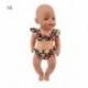 Szín: 16 - 48 stílusos úszóruha 18 hüvelykes lány babák New Born baba bikini készletek nyári ruhák 43 cm baba