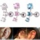 1x Cubic Zirconia Helix fülbevaló bizsu ékszer ajándék