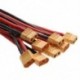 Szín: 14AWG 100mm Female - Vezeték részei 12 AWG/14 AWG vezetékek Aljzat/apa kábel Kettős kiterjesztésű XT60