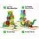 Szín: 4 - Dinoszaurusz játék gyerekeknek tipegő 2 3 4 éves puzzle fa 3D Montessori