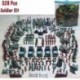 Szín: 1 - 328 DB Gyermek Tank Repülőgép Torony Fiú Ajándék hadsereg Férfi Katonai Játék Katona Kit Homok Scene Model