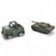 Szín: 1 - 328 DB Gyermek Tank Repülőgép Torony Fiú Ajándék hadsereg Férfi Katonai Játék Katona Kit Homok Scene Model