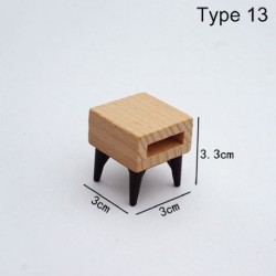 Szín: 13-as típus - Játszóház Jelenet Modell Mikro Táj Mini Bútor TV Szekrény Babaház Miniatűr Bútor Kanapé Ágy
