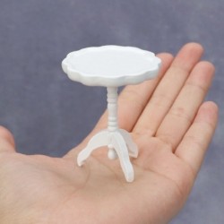 1:12 Miniatűr fából készült kávézó-teaasztal modell Mini babaház Bútor Kiegészítők Szimuláció Babaház