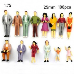 Szín: 25mm 100db - 100 db 1:100/1:150/1:75/1:50 méretarányú emberfigurák ABS modell építés utasok barkácsolás