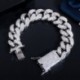 Fém szín: arany 20 cm (8 hüvelyk) - CWWZircons Luxus Cubic Zirconia Miami Cuban Twist Link lánc karkötő karkötő