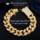 Fém színe: ezüst 20 cm (8 hüvelyk) - CWWZircons Luxus Cubic Zirconia Miami Cuban Twist Link lánc karkötő karkötő