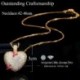 Fém színe: arany - CWWZircons Bling Cubic Zirconia Pave sárga arany színű szerelem szív alakú láncfüggő nyaklánc