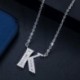 Fém szín: K - CWWZircons Elegáns Fényes Cubic Cirkónia Crystal 26 Kezdőnév Betűs Medál Nyaklánc Női Barkácsolás