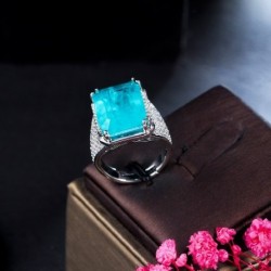 Gyűrű mérete: átméretezhető - CWWZircons Classic Princess vágott nagy téglalap vaskos cirkónia kő női jegygyűrűk