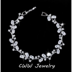 Fém színe: fehér - CWWZircons 6 szín opciók fehér arany színű, kézzel készített osztrák kristály strassz lila