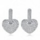 Fém színe: ezüst - CWWZircons Micro Pave Cubic cirkónia kiváló minőségű szép aranyos rózsa arany színű kis CZ