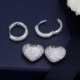 Fém színe: ezüst - CWWZircons Micro Pave Cubic cirkónia kiváló minőségű szép aranyos rózsa arany színű kis CZ