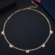 Fém szín: arany - CWWZircons Elegáns Tenisz Lánc Cubic Circon Crystal Butterfly CZ Round Choker Nyaklánc Női Divat Bohém