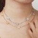 Fém színe: ezüst - CWWZircons Elegáns Tenisz Lánc Cubic Circon Crystal Butterfly CZ Round Choker Nyaklánc Női Divat