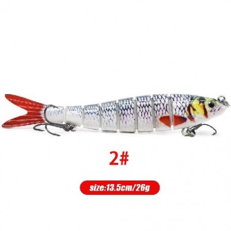 Szín: 2 - Lure Bionic többrészes csali, törött szakaszú kemény csaliszövet, többrészes hal 13,5/26G