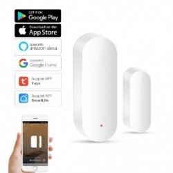 Tuya Smart WiFi ajtó érzékelő Intelligens ajtó nyitott/zárt érzékelők Wifi ablak érzékelő Smartlife APP Munka a
